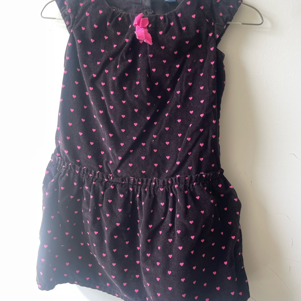 GAP Brown and Pink Heart 3T Dress